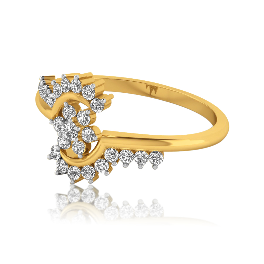 Buy Open Flower Diamond Ring | kasturidiamond