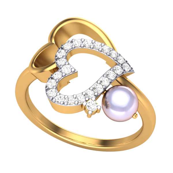 South Sea Pearl Diamond Ring - Jaipur Jewels
