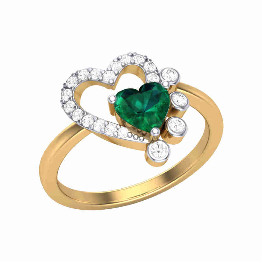 3.01 Oval Cut Emerald & Marquise Diamond Ring in 14k Yellow Gold - Filigree  Jewelers