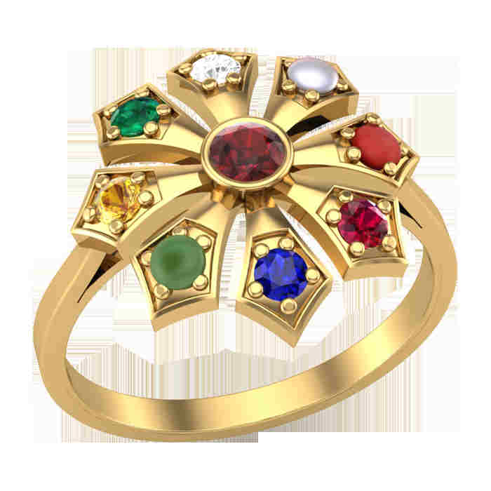 Navaratna Ring - Rings - Diamond