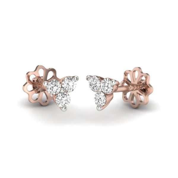 earrings with three diamonds