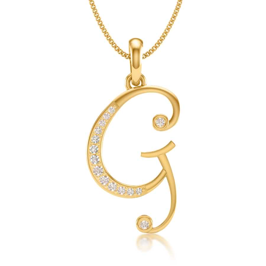 G Diamond Pendant |kasturidiamond.com