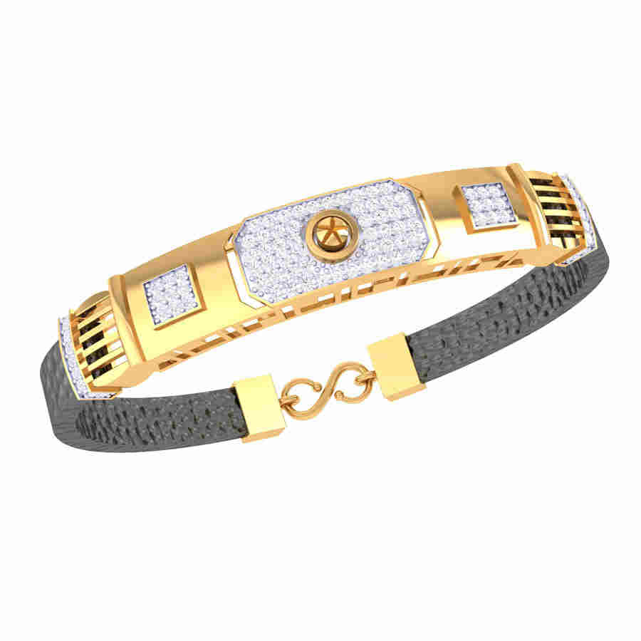14k White Gold Men's Diamond Bracelet - 1800 Loose Diamonds