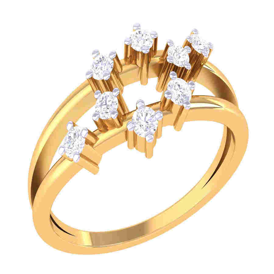 Buy Twins Round Shape Diamond Ring | kasturidiamond