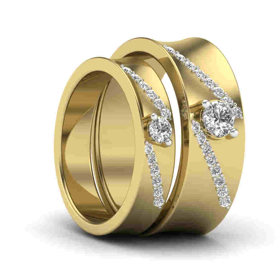 Senco Gold & Diamonds Couple Gold Drop Ring : Amazon.in: Jewellery