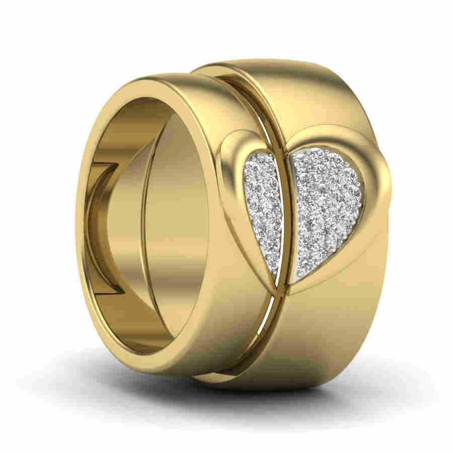 Buy quality 22 carat gold couple rings RH-CR484 in Ahmedabad
