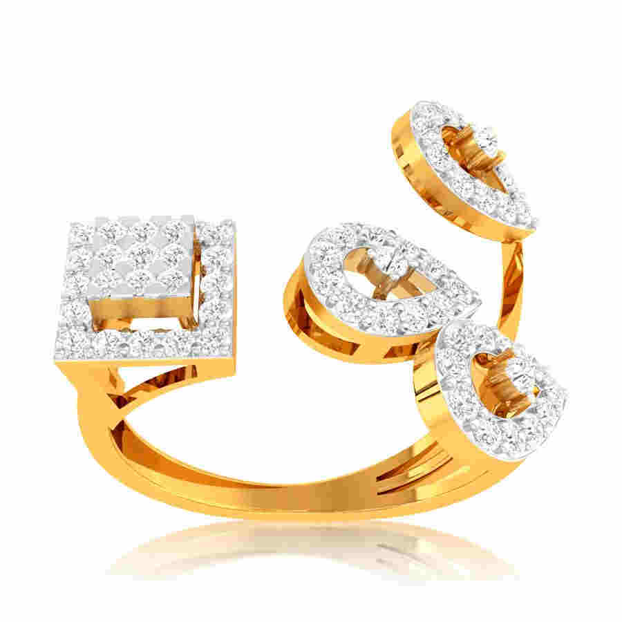 Buy Red Stone Diamond Ring Online in India | Kasturi Diamond