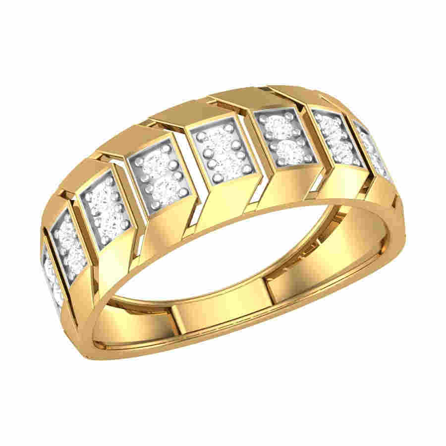 Buy Finely Crafted 18Kt Yellow Gold Men's Ring Online | ORRA