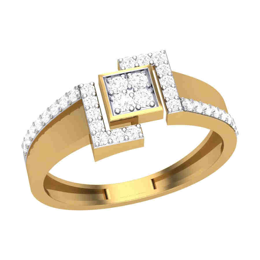 Gents Diamond Ring - Sam Gents Diamond Ring in 14K Gold
