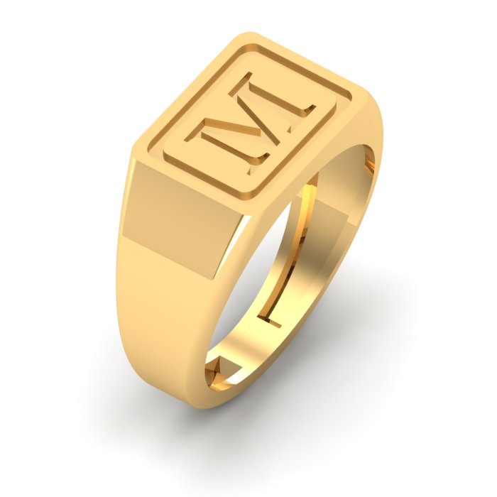 Buy Pipa Bella by Nykaa Fashion M Initial Gold Letter Ring Online