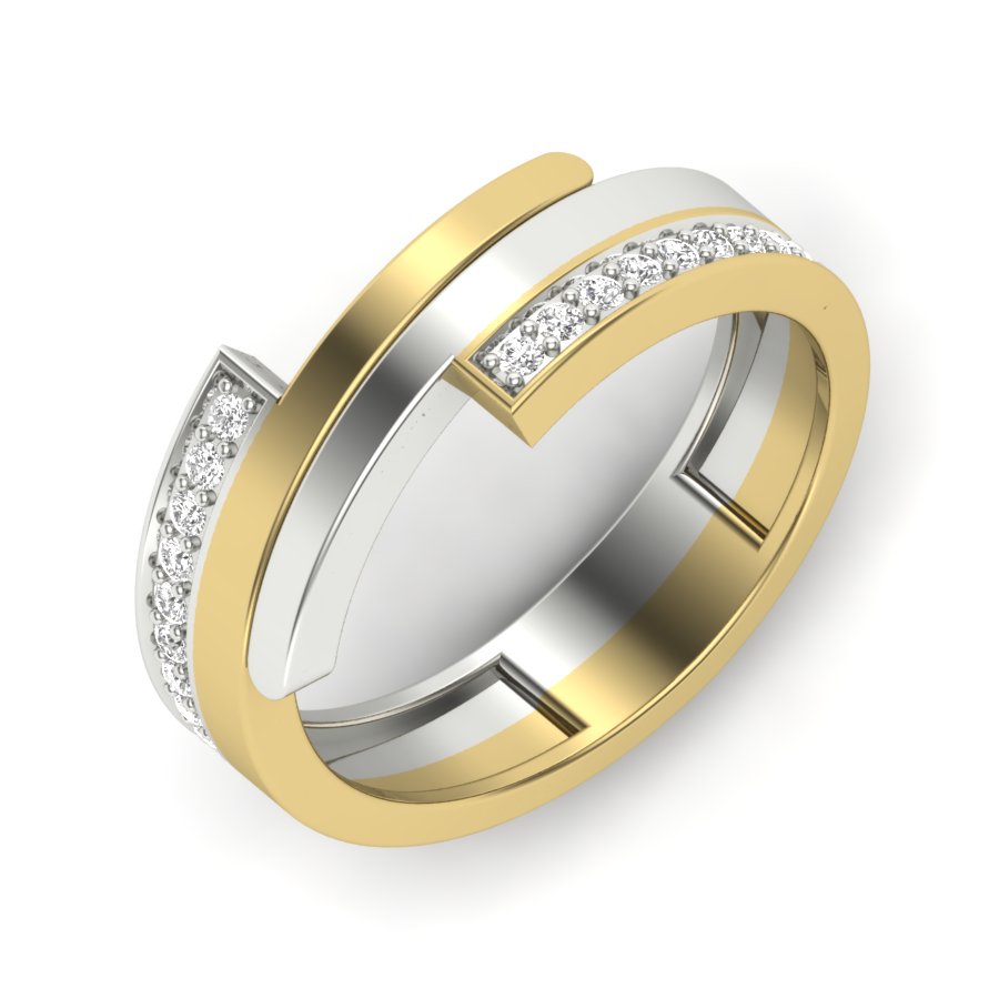Cluster Diamond Ring – Mangalsutraonline