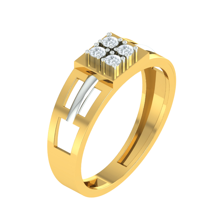 Buy Grid Cutout Diamond Ring Online in India | Kasturi Diamond
