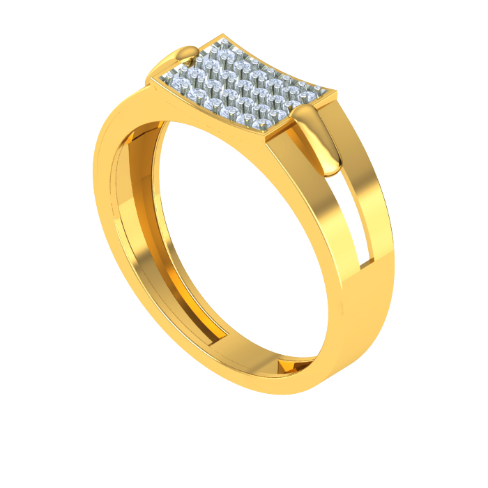 Buy Curved Diamond Ring Online in India | Kasturi Diamond