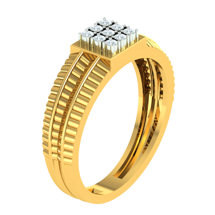 Micro Gold Plated Golden Artificial Finger Rings For Mens And Boys