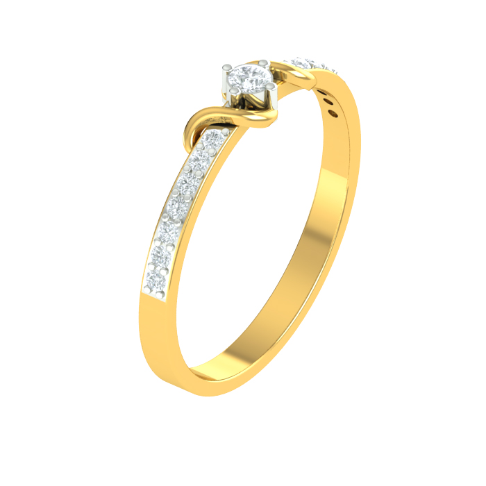 Buy Spiral Diamond Ring Online in India | Kasturi Diamond