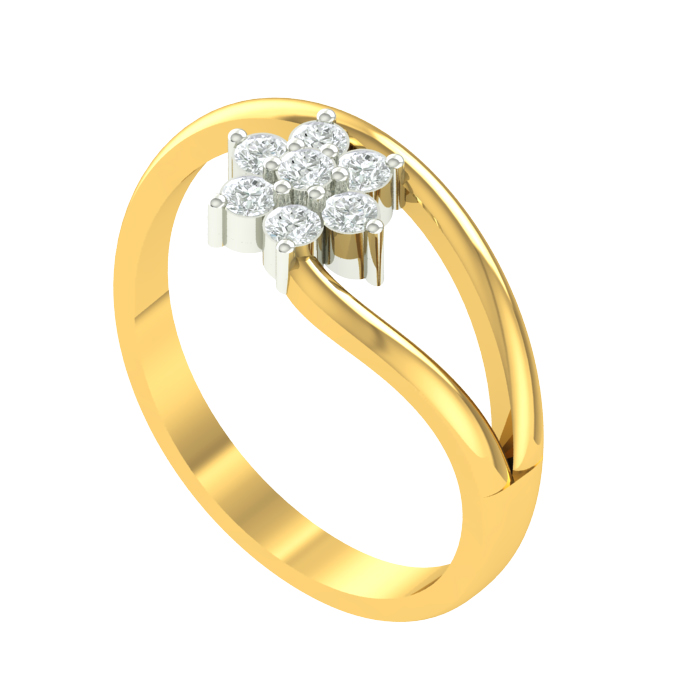 Frond Diamond Ring Online Jewellery Shopping India | Rose Gold 14K |  Candere by Kalyan Jewellers