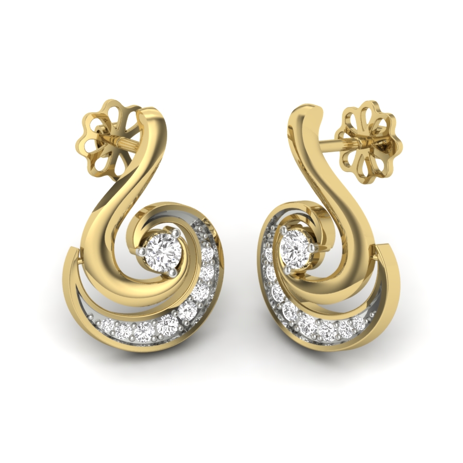 Solitaire Double Halo Dangle Wedding Earrings – Archariel